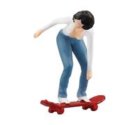 Figura de patinador hecha a mano a escala 1/64 con detalles intrincados para paisajes en miniatura y mesas de arena, muestra personajes realistas de modelos a escala