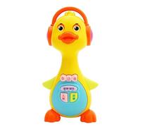 Figura de pato en movimiento: personaje sonoro iluminado, elemento de juego de aprendizaje de actividad infantil, juego de animales con movimiento animado, pieza de ocio divertida en el hogar | Figura