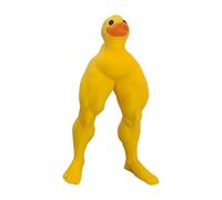 Figura de pato musculoso: pato de resina pequeño de 3,94 pulgadas, lindo y divertido de escritorio, piernas con músculos fuertes y expresión peculiar | Escultura decorativa creativa para exhibi