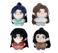 Figura de peluche de Xie Lian Hua Cheng/He Xuan, figura de anime, 4 unidades, bonito llavero de felpa, bolsa escolar, colgante de llave, adornos de habitación, regalos de temporada de Navidad, 10 cm