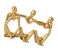 Figura de Pensador Abstracto de Resina Dorada para Decoración del Hogar