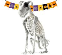 Figura de perro de esqueleto realista, adorno de Halloween Skeleton Dog, Skull Bone Art for Parties, Haunted House Decor Supplies 31 x 44 cm/12.2 x 17.32 inches for Gathering, and Haunted House
