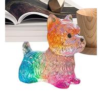 Figura de Perro - de Resina | 3.15in Small Puppy Statue For Home and Garden Decor - Cute Animal Sculpture For Desk, Shelf, Yard, and Holiday Decoration