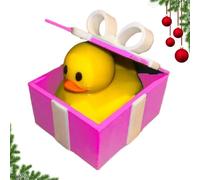 Figura de perro genérica - Figura de animales | Printed Figura | Printed Christmas Duck Desktop Animal Decoration, Holiday Duck in Box Decoration, Cute Duck Figura para decoración del hogar - Home