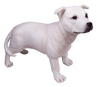 Figura de perro Staffordshire Bull Terrier blanco