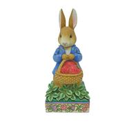 Figura de Peter Rabbit con fresas de Beatrix Potter de Jim Shore de Enesco 6012489 Azul