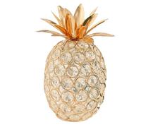 Figura de piña de cristal, adornos de frutas con decoración de cristal, figuras coleccionables, pisapapeles, estado de fruta de piña de pera, decoración del hogar