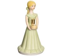 Figura de porcelana Enesco Growing Up Girls Blonde (11 a os), 5.5"" verde claro