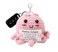 Figura de pulpo motivacional - Juguetes de animales positivos, modelo inspirador de pulpo | Mindfulness Coraje Diciendo Tarjeta Regalo Objeto Decorativo Herramienta de Aprendizaje Coleccionable Para