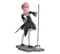 Figura de Ramu, figura de anime Ramu, traje de criada, figura de acción de 22 cm, modelo de postura de pie, adornos de PVC, regalo coleccionable
