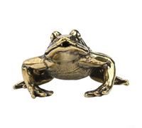 Figura de rana de latón antiguo con encanto decorativo para cualquier habitación de tu hogar