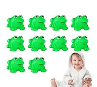 Figura de rana, rana realista - ranas flotantes de goma para Les | 10x Mini tostado Miniatura flotante para ducha, bañera de hidromasaje, decoración de torta, paisaje