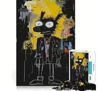 Figura de Rata con Traje y Cigarrillo, Rompecabezas de 1000 Piezas para Adultos, Juguete para ejercitar la Mente, Suave, Relajante, para armar, un Regalo Encantador (38x26cm)