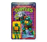 Figura de reacci n de Michelangelo 3.75 de las Tortugas Ninja Adolescentes Mutantes de Super7