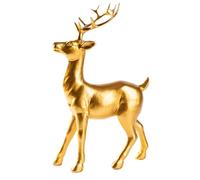 Figura de reno de resina rústica - Estatua decorativa de ciervo de escritorio | Elegante artículo coleccionable para la entrada de la granja, estudio, restaurante, fiesta, decoración única para el