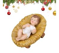 Figura de resina para bebé Jesús - Escultura de pesebre de Navidad, decoración navideña realista | Estatua Sagrada para la decoración del hogar, regalo religioso, Ornam
