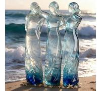 Figura de resina pintada a mano con texto en inglés "Sisters By My Side, Celebrates Friendships" Three Sisters, regalos de cumpleaños para mujeres, figura de resina pintada a mano, cumpleaños y