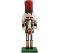 Figura de rey cascanueces de madera de 16 cm con diseño, perfecta para decoración de escritorio de vacaciones (estilo B)