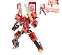 Figura de Robot de - Juguete de Bloque Convertible, Kit Educativo Multifuncional de PP, compañero de Juego de fantasía, Divertido Coleccionable para niños, Regalo de de cumpleaños y