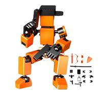 Figura de robot impreso en 3D - Versátil y única figura de acción móvil, cambiable flexible 3D impreso para pintura, juntas articuladas, DIY Assembly for Friends Photography Props Desktop Decoration