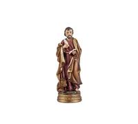 Figura de San Lucas Evangelista de Resina Pintado a Mano de 13 cm