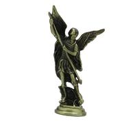 Figura de San Miguel Arcángel, Ángel de la Guerra, Adorno de Mesa para Escritorio, Entrada, Oficina, decoración del hogar, Plateado