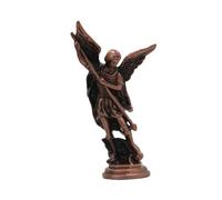 Figura de San Miguel Arcángel, Ángel de la Guerra, Adorno de Mesa para Escritorio, Entrada, Oficina, decoración del hogar, Plateado