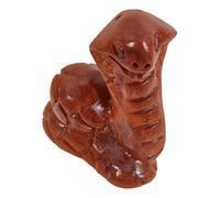 Figura de Serpiente de Madera Artesanal, Estatua Realista Decorativa | Adorno Colgante de Mesa, Broma Ligera y Jardín, Color Marrón, Estilo Natural, Simple y Delicado