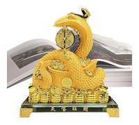 Figura De Serpiente - Estatua De Figuras De Año De La Serpiente China, Estatua De Año Nuevo Chino 2025 | Escultura Decorativa De Mesa De Animales De Resina Dorada para Atraer La Suerta Y La