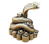 Figura de serpiente pequeña estatua auspiciosa Feng Shui Snake Decoración del hogar, escultura china de serpiente Fortune Year of the Snake Decor, figura de serpiente para la felicidad y la