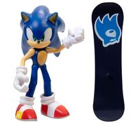 Figura De Sonic The Hedgehog De 4 Pulgadas | Sonic Moderno Con Tabla De Nieve