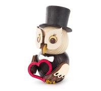 Figura De Todo El Año Mini Búho Novio H: 7,5cm NUEVO Figura De Madera Miniatura