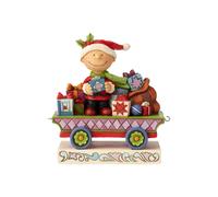 Figura de tren navide o de Charlie Brown de la colecci n Peanuts de Jim Shore de Enesco, 12 cm, multicolor