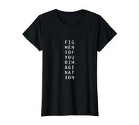 Figura de tu imaginación filosofía Abstracta surrealismo Camiseta gráfica económica, Mujer, Negro, XS