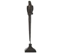 Figura de un Loro sobre Pedestal de Resina en Bronce 20,5x15,5x90,5cm