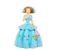 Figura de una menina Clasica de Resina con Vestido Celeste 10x14x20 cm