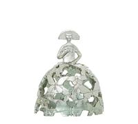 Figura de una menina con Falda de Mariposas de Resina en Plateado 15x10x18cm