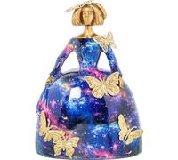 Figura de una menina de Resina con Vestido de Mariposas en Galaxia 16x19x26 cm