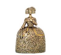 Figura de una menina Estilo Mosaico de Resina en Dorado 16x11x22cm