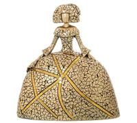 Figura de una menina Mosaico de Resina en Dorado 27x15x28cm