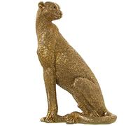 Figura de una Pantera sentada de Resina en Dorado 6x17x40cm