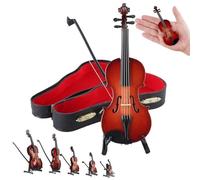 Figura de violín en miniatura for tocar, réplica coleccionable, ideal for decoración del hogar. Incluye sonido y música triste.(3.93in)