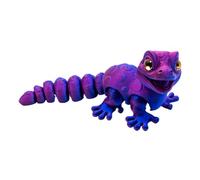 Figura decorativa 3D impresa Gecko, con juguete de reptil portátil para