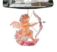 Figura Decorativa de ángel, de ángel Transparente, decoración navideña, Bonito Llavero, decoración de Navidad para bebé, Accesorios de Espejos retrovisores, Colgante del día de San Valentín