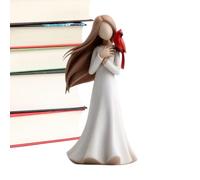 Figura Decorativa de ángel, serafín de polímero, carmesí, Tallado aviar, artesanía de Monumento de Recuerdo, Aspecto de Mensajero divino | Icono de Imagen para casa Dentro de la Sala de Estar