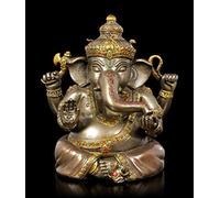 Figura decorativa de Buda, Ganesha en aspecto de bronce, bronce y coloreado, altura 11 cm