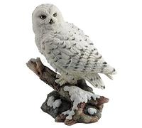 Figura Decorativa de búho de Nieve posado en Rama