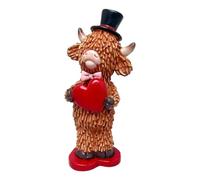 Figura Decorativa de de San Valentín, Juego Decorativo de Resina, de Pantorrilla en Miniatura, Adorable Detalle romántico, propósito Ideal para exhibición de Bodas, hogar, Oficina