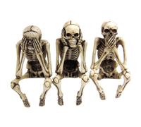 Figura decorativa de estante Pacific Giftware PTC de 3,75 pulgadas con texto ""See Speak and Hear No Evil""