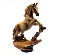 Figura Decorativa de Estatua de pie de Caballo con Efecto de Madera de colección de Madera